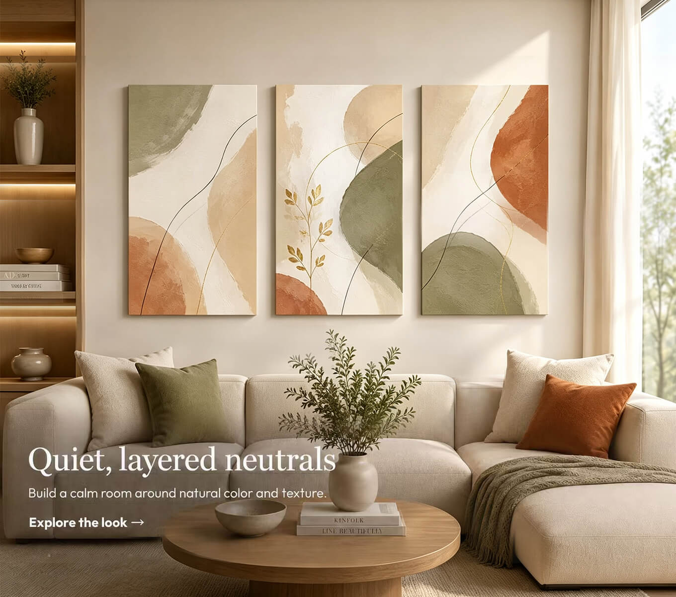 Quiet, layered neutrals